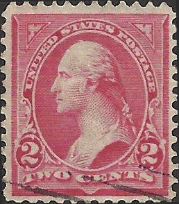 # 267c Used Rose Carmine George Washington