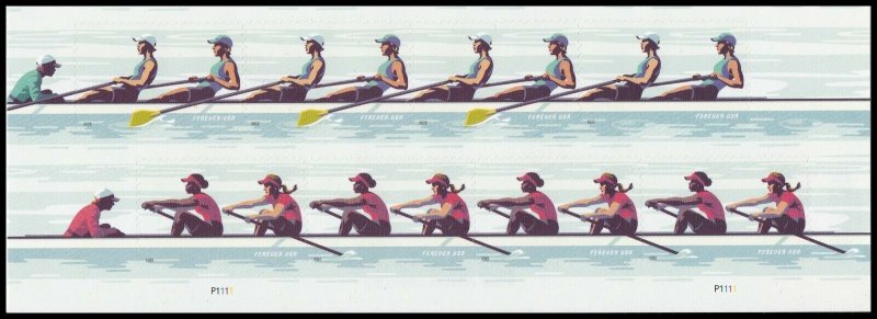 US 5694-5697 5697b Women's Rowing forever plate block L (8 stamps) MNH 2022 