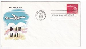 1962 8c Air Mail FDC, Fluegel Covers, Washington, D.C. (S33050)