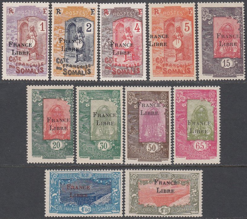 Somali Coast 183-193 MNH / MLH CV $82.50