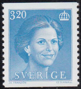 Sweden 1985 MNH Sc #1444 3.20k Queen Silvia No. 30 on back