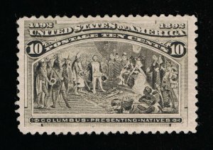 VERY AFFORDABLE GENUINE SCOTT #237 F-VF MINT OG H 1893 10¢ COLUMBIAN EXPO #11591