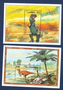 GAMBIA - Scott 1608-1610 - FVF MNH S/S - Dinosaurs - 1995