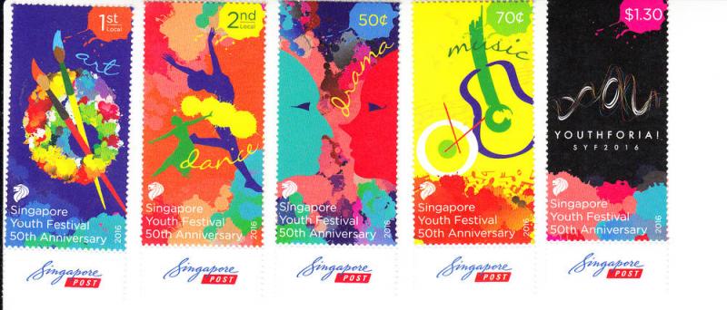 2016 Singapore Youth Festival (5) (Scott 1780-84) MNH