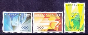 Australia 922-24 MNH 1984 Summer Olympic Games Los Angles California Set