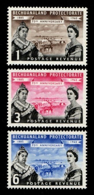 Bechuanaland Protectorate #166-168 MNH