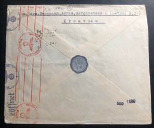 1941 Kutina Croatia Germany State Censored Cover To Hannover