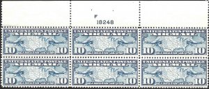 C7 Mint,OG,NH... Plate Block of 6... SCV $45.00