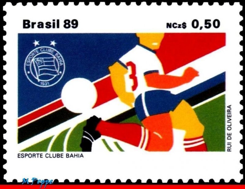 2226 BRAZIL 1989 BAHIA SPORTS CLUB, SOCCER FOOTBALL, FAMOUS CLUB, MI# 2335, MNH