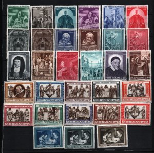 VATICAN 1960 COMPLETE YEAR SET OF 31 STAMPS MNH