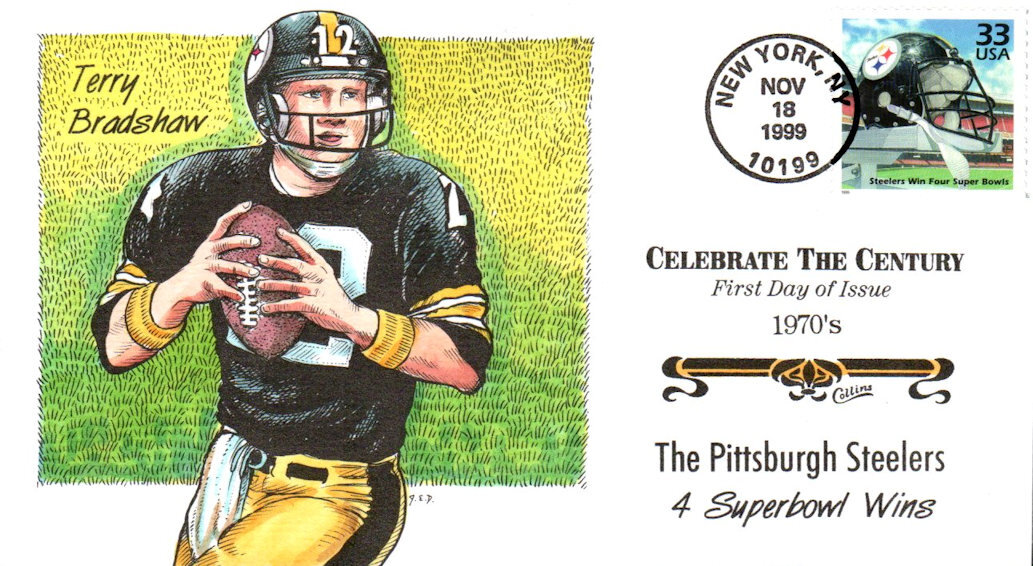 3189e Pittsburgh Steelers Colorano FDC