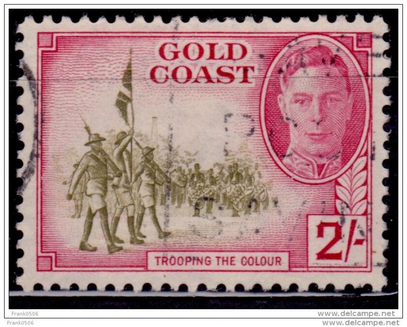 Gold Coast 1948, KGVI Trooping the Colors, 2sh, sc#139, used