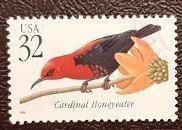 US Scott # 3225;  used 32c Birds from 1998; VF centering; off paper