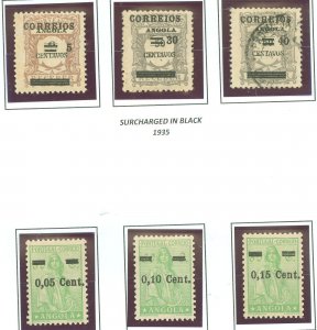 Angola #268-273 Unused Single