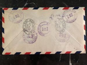 1930 Sanford USA First Flight cover FFC Via Canal Zone To Venezuela