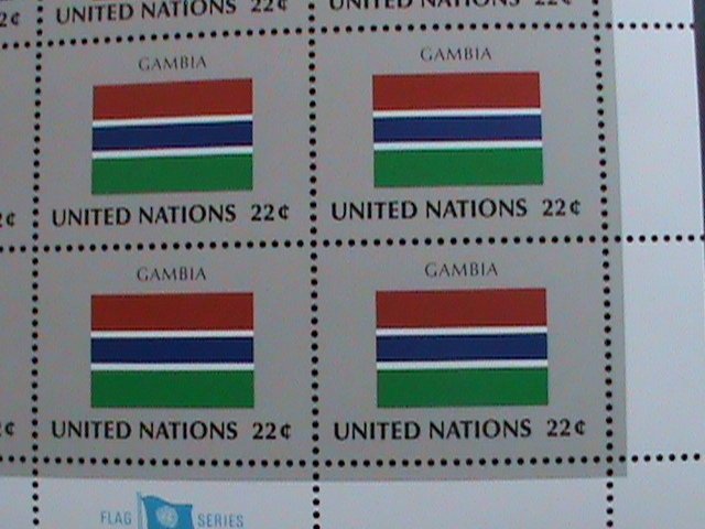 ​UNITED NATION-1986 SC#477-480  U. N. FLAGS SERIES MNH FULL SHEET- VERY FINE