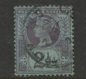 Great Britain  #114  Used 1887 Single 2.1/2p Stamp