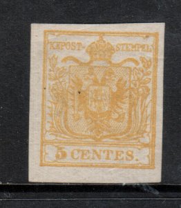 Lombardy Venetia #1b Very Fine+ Mint Unused (No Gum) Signed