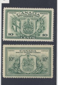 2x Canada Special Delivery Stamps #E10-10c & E11-10c MH VF Guide value = $11.00