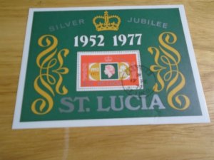 St Lucia  #  418  used  Souvenir Sheet