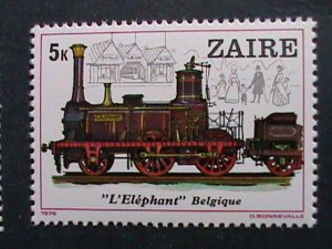 ​ZAIRE-1980 SC# 935-42-WORLD FAMOUS TRAINS -MNH  SET VERY FINE