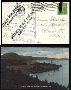 Newfoundland p/c-cover-#2530b-1c Washington-view of Petries Point,Bay of Islands