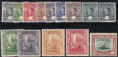 Zanzibar 1913 SC 120-134 MLH Set