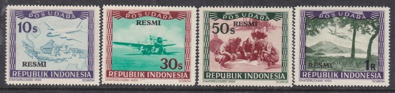 INDONESIA ( 1949 VIENNA)^^^^1949  sc# CO5-CO8  MNH AIRPOSTS set $$@ ta 1262indo2