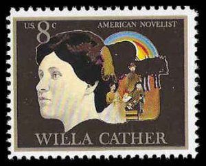 PCBstamps   US #1487 8c Arts - Willa Cather, MNH, (21)