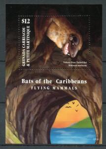 Grenada Grenadines 2017 MNH Bats of Caribbean Flying Mammals 1v S/S Stamps