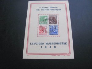 GERMANY 1948  CARD LEIPZIG FAIR VF (116)