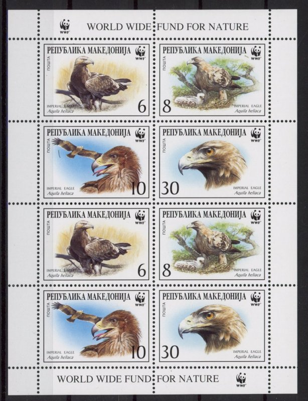 [HipG934] Macedonia 2001 : WWF Good sheet very fine MNH