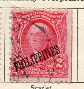 Philippine Islands 1899 Early Issue Fine Used 2c. Optd 123794