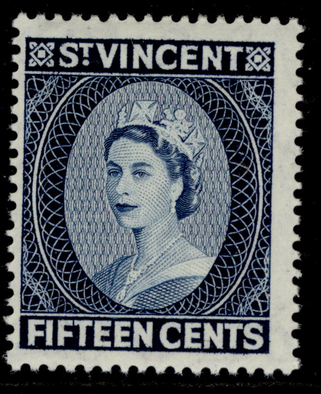 ST. VINCENT QEII SG195, 15c deep blue, NH MINT.