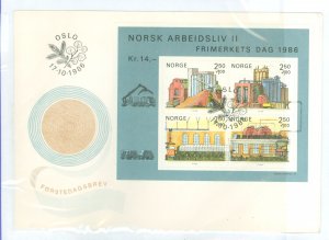 Norway #B69 Used Souvenir Sheet