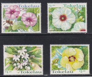 Tokelau # 260-263, Tropical Flowers, NH, 1/2 Cat