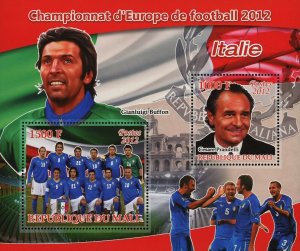 Glanluigi Buffon Stamp Soccer European Championship 2012 Italy Sov Sheet MNH