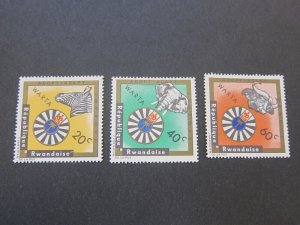 Rwanda 1967 Sc 219-21 MNH