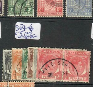 MALAYA  PENANG (P2612B)  KGVI 1C-6C SG 31-6 PRS PITT STREET CDS   VFU 