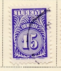 Turkey 1957 Early Issue Fine Used 15k. 086018