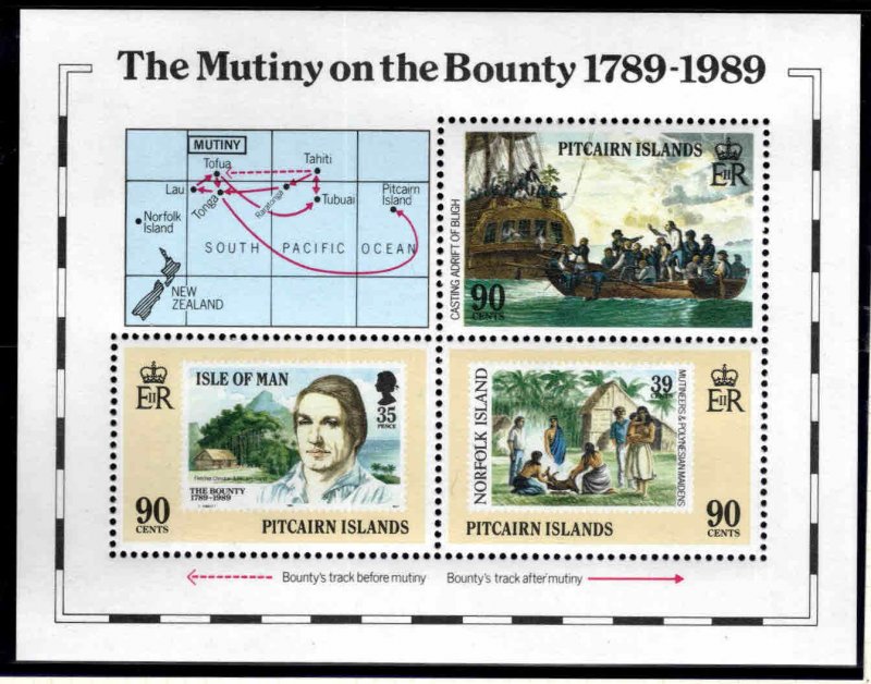 Pitcairn Islands Scott 322 MNH** Mutiny on the Bounty Souvenir Sheet