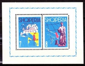Albania,  7 & 8 L 1962 Miniature Sheet, MNH IMPERF SS