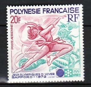 French Polynesia Sc C84 NH Figure Skating - Winter Olympics - 1972