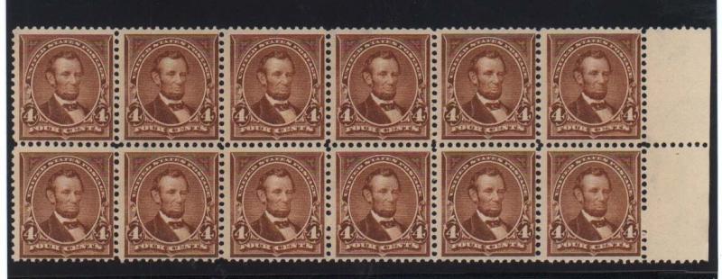 USA #280 NH Mint Fresh Block Of 12