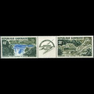 GABON 1973 - Scott# C140a Hydroelectric Set of 2 NH