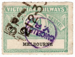 (I.B) Australia - Victoria Railways : Parcel Stamp 2d (Melbourne)