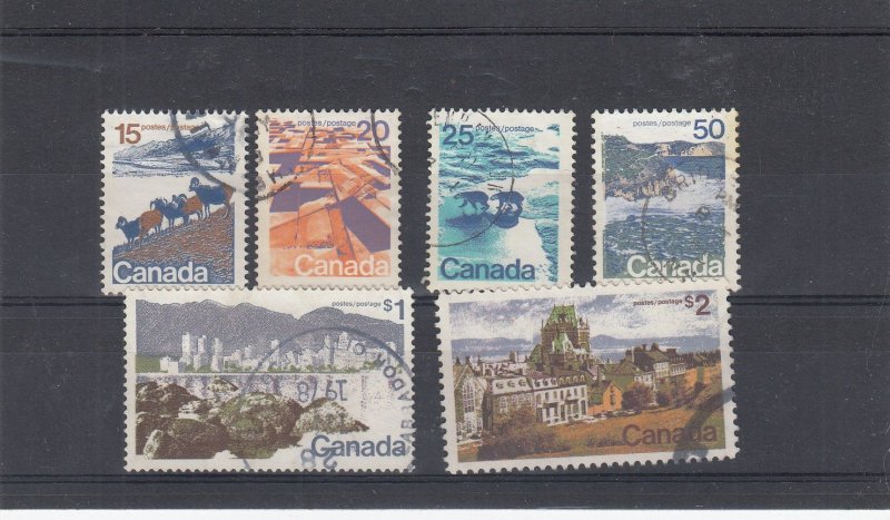 Canada Scott 595-601 Used - 1972-77 Landscape Definitives #4