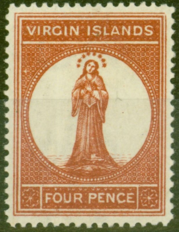 Virgin Islands 1887 4d Chestnut SG35 V.F MNH