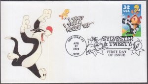 USA # 3204.2  FDC -  TWEETY BIRD, WHOSE VOICE was JEWISH ACTOR MEL BLANC