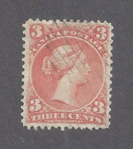 Canada # 25b VF USED 3c LARGE QUEEN THIN PAPER VARIETY BS26236